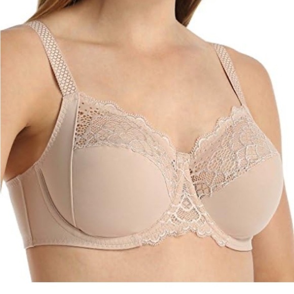 Simone Perele Caresse full cup Lace Bra in Cream size 80 D, used, see pictures - Picture 1 of 6